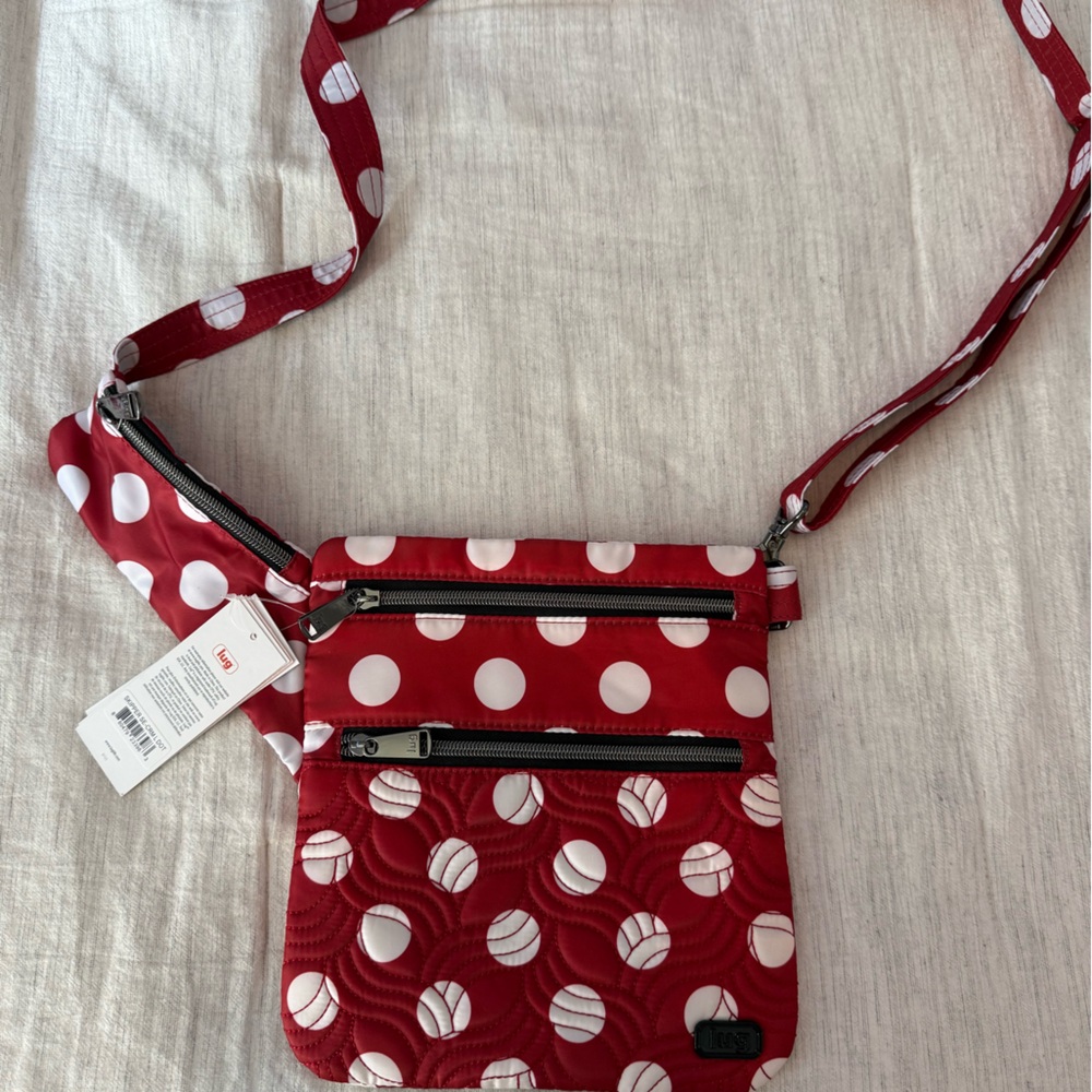 NEW Lug DISNEY Skipper Crossbody Bag Crimson Dot